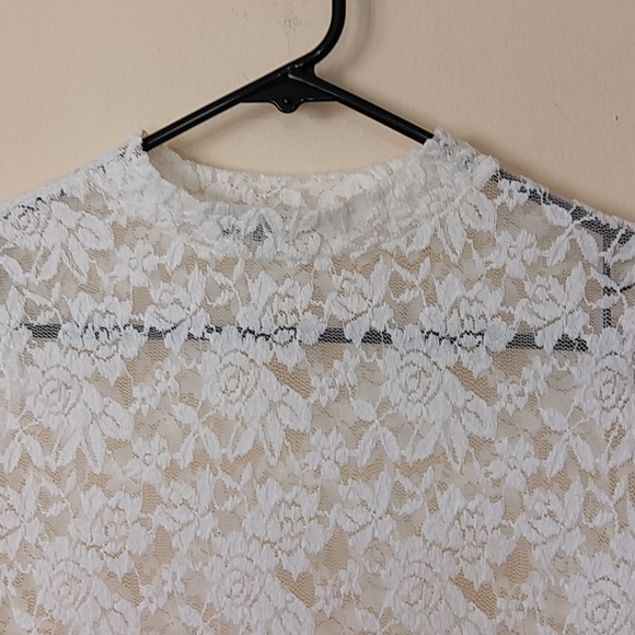 Gorgeous brocade blouse very sexy Medium - Picture 4 of 8